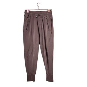 FUNDAMENTAL‎ COAST Jogger Pants Zip Pockets Drawstring Brown Size M